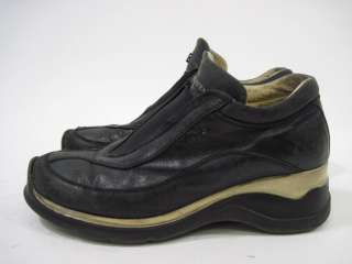 CESARE P. Black Leather Shoes Sneakers Size 5  