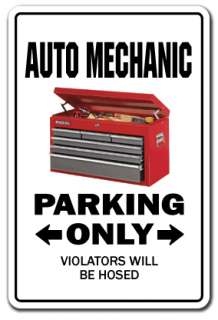 AUTO MECHANIC Novelty Sign parking signs car repair shop gift garage 