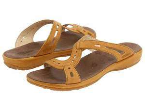 Keen Emerald City Slide Leather Sandals Honey Brown Non Marking Women 
