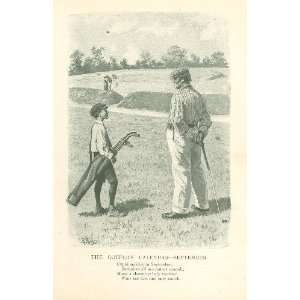  1900 A B Frost Print Golfers Calendar September 