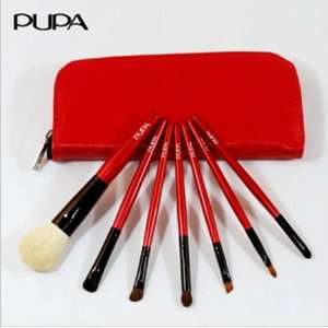  PUPA 7 Piece Professional Woolen Makeup Brush Set & Case 