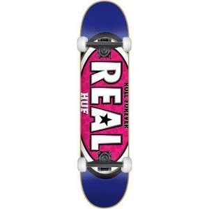  Real Huff Og Oval Complete Skateboard   7.75 Navy/Pink w 