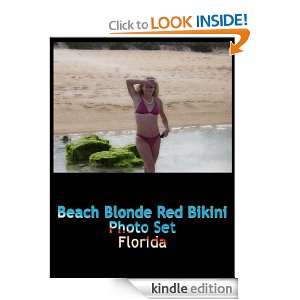 Florida Beach Blonde Red Bikini Photo Set Larry Ludwell  