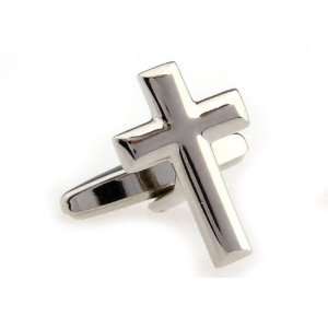    Silver Religious Christian Cross Cufflinks Cuff Links Jewelry
