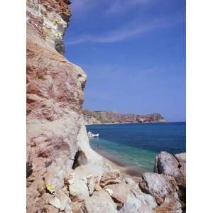 Volcanic Rocks and Beach at Paleokori, Southern Coast, Milos, Cyclades 