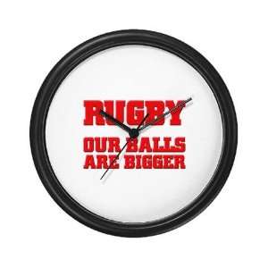  Rugby bigger balls Sports Wall Clock by  