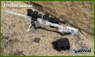 ZY TOYS USMC M40A5 Sniper Rifle Set Snow Ver. 1/6  