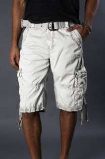  X Ray Mens Classic Cargo Shorts  Color White: Clothing