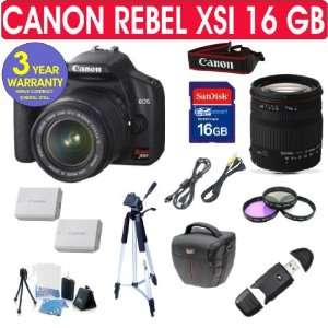  Canon Rebel XSi + Sigma 18 200mm Lens + 16 GB Memory 