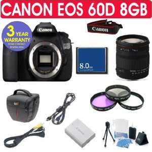  CANON EOS 60D + SIGMA 18 200mm LENS + 8GB MEMORY Camera 