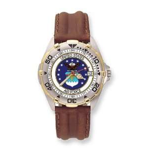  Mens US Air Force All Star Leather Band Watch Jewelry