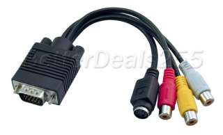 New VGA To TV Converter S Video / RCA OUT Cable Adapter  
