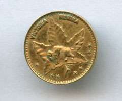 1898 $1/2 CANADA MANITOBA RARE HALF DOLLAR GOLD TOKEN / COIN ~UNC 
