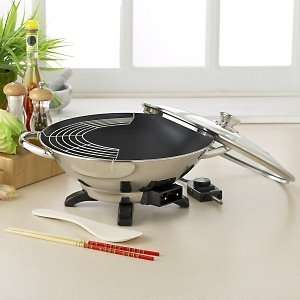  Wolfgang Puck 14 Electric Wok with Tempered Glass Lid 