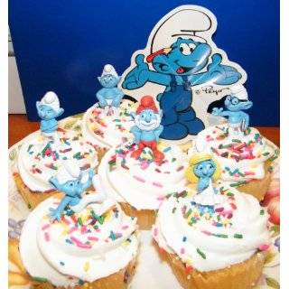 Smurf Cake Toppers Cup Cake Decoration Figures