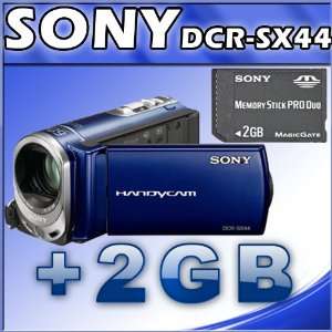  Flash memory Handycam Camcorder (Blue) + Sony 2 GB Memory Stick PRO 