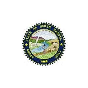  South Dakota State Seal Flag Clear Acrylic Keyring 2.75 