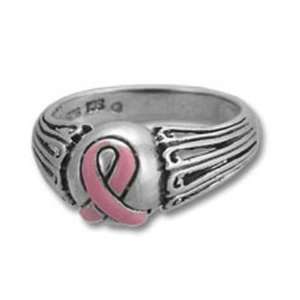  Breast Cancer Awareness Enamel Pink Ribbon Sterling Silver 