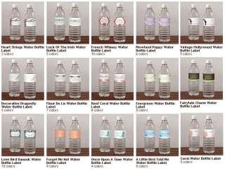 48 Wedding Personalized /Customized Water Bottle Paper Label Stickers 