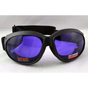  Purple Lens Motorcycle Goggles Tattoo Ink Rock Sunglasses 