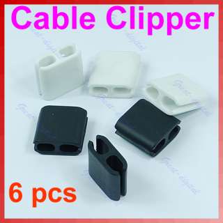 6pcs Smart Wire Cord Cable Drop Clip Organizer Ties Holder Line Fixer 