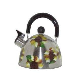 ArtisanStreets Whistling Sunflower Tea Kettle. Hand Painted. Made to 