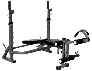 XMARK™ Olympic Weight Bench with Leg Extension and Preacher Curl XM 