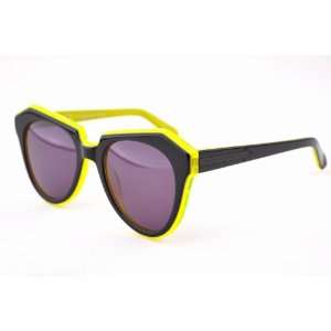 Karen Walker Eyewear Number One 1101418 Black/Crystal Fluro Yellow 