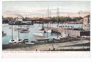 Rochester New York NY River at Charlotte Near Yacht Club 1900s 