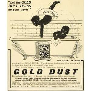   Gold Dust Twins Washing Powder Tub   Original Print Ad
