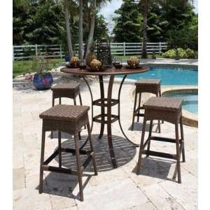  Pub Set with Backless Barstools in Antique Brown Furniture & Decor