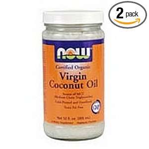  NOW Foods Coconut Oil Virgin Organic, 12 Ounces (Pack of 2 