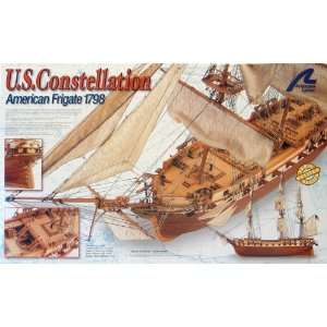    US Constellation 1:85 Scale Wooden Ship Model Kit: Toys & Games